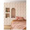Papier peint rayures courbes rose nude scandinave - Casadeco Rituel 201944180