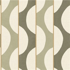 Wallpaper striped neutral tones textile effect - Casadeco Rituel 201960131