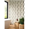 Wallpaper modern curved stripes green tones - Casadeco Rituel 201947344
