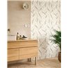 Wallpaper japandi Japanese leaves white - Casadeco Rituel 201950710