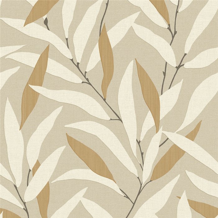 Tapete Japandi Bambusblätter Beige - Casadeco Rituel 201951357