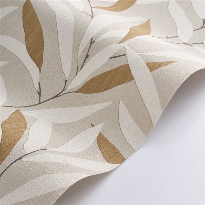 Wallpaper japandi bamboo leaves beige - Casadeco Rituel 201951357