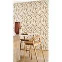 Wallpaper neutral tones Japanese bamboo leaves - Casadeco Rituel 201951729