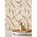 Wallpaper neutral tones Japanese bamboo leaves - Casadeco Rituel 201951729