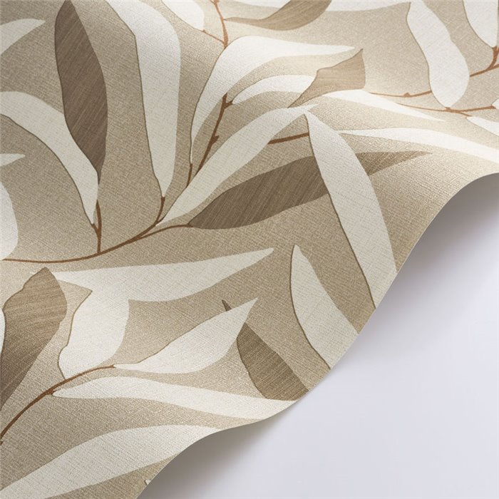 Wallpaper neutral tones Japanese bamboo leaves - Casadeco Rituel 201951729