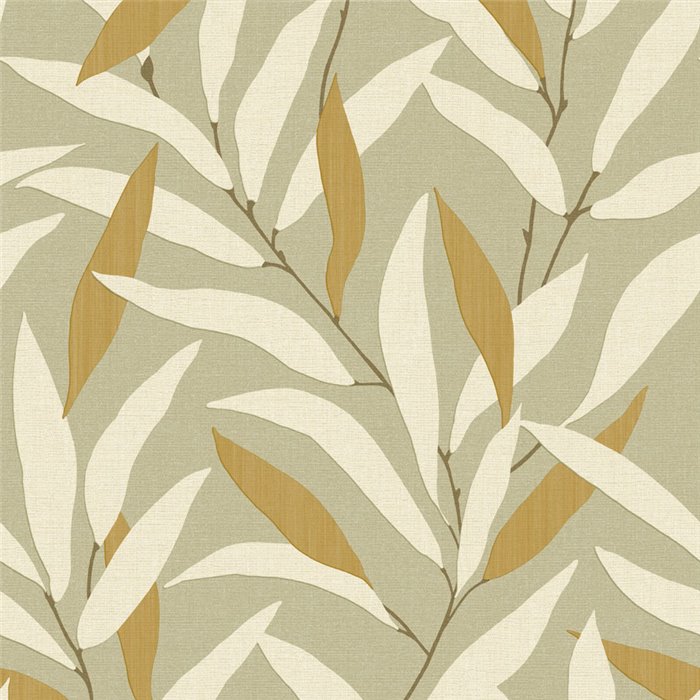 Wallpaper bamboo leaves green Japanese style - Casadeco Rituel 201957400
