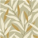 Wallpaper bamboo leaves green Japanese style - Casadeco Rituel 201957400