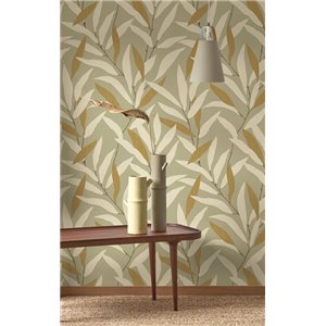 Papier peint géométrique cercles beige et noir - Casadeco Rituel 201929341 2