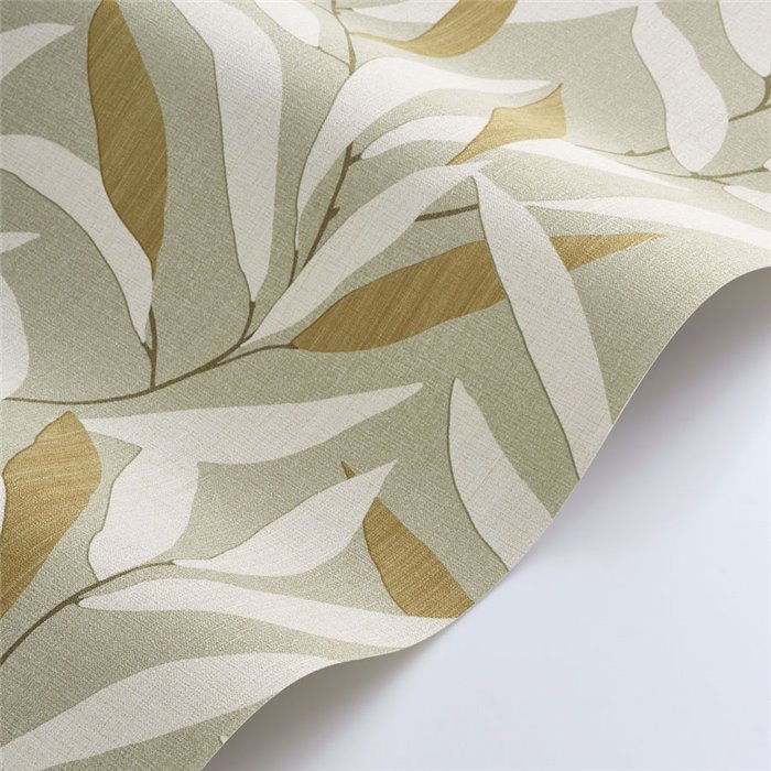 Wallpaper bamboo leaves green Japanese style - Casadeco Rituel 201957400