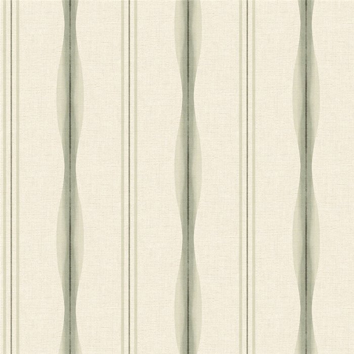 Wallpaper striped green textile effect - Casadeco Rituel 201967297