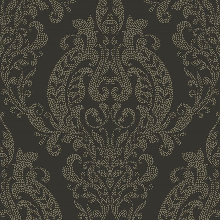 Papier peint damassé noir classique - Casadeco Elixir 201999710