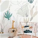 Wandbild Kinder Tiere tropischer Dschungel - Roomblush RB247