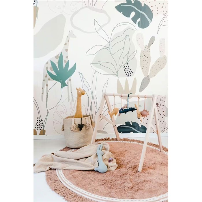 Mural pared infantil animales selva tropical - Roomblush RB247