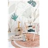 Papier peint panoramique enfant animaux de la jungle tropicale - Roomblush RB247