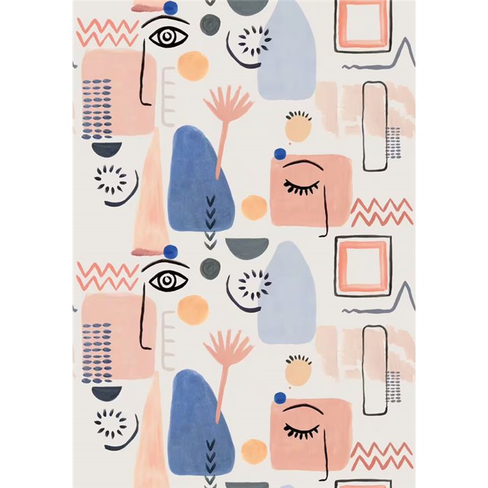 Papier peint panoramique ado formes abstraites modernes - Roomblush RB249