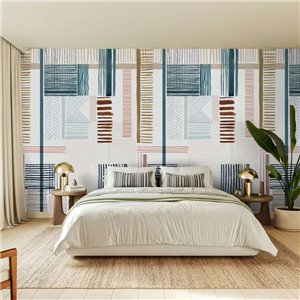 Wall mural modern figures taupe brown - Eijffinger Bold 395896
