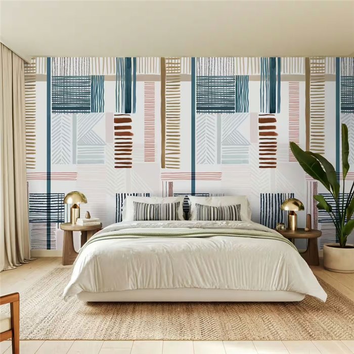 Wandbild geometrische künstlerische Streifen - Roomblush RB287