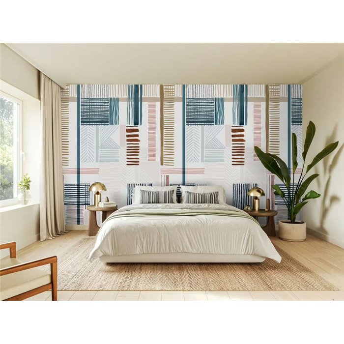 Wandbild geometrische künstlerische Streifen - Roomblush RB287