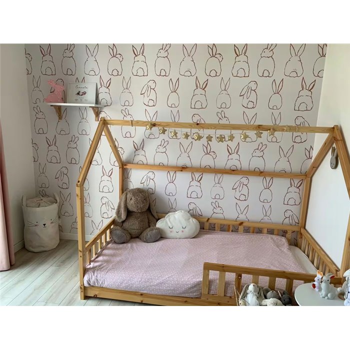 Wall mural kids pink bunnies - Roomblush RB304