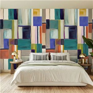 Wall mural kids colorful little houses - Eijffinger Explore 323106