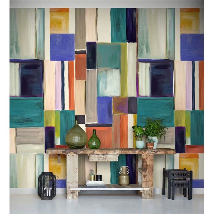 Wall mural geometric color blocks - Roomblush RB474