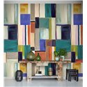 Mural pared geométrico bloques de color - Roomblush RB474