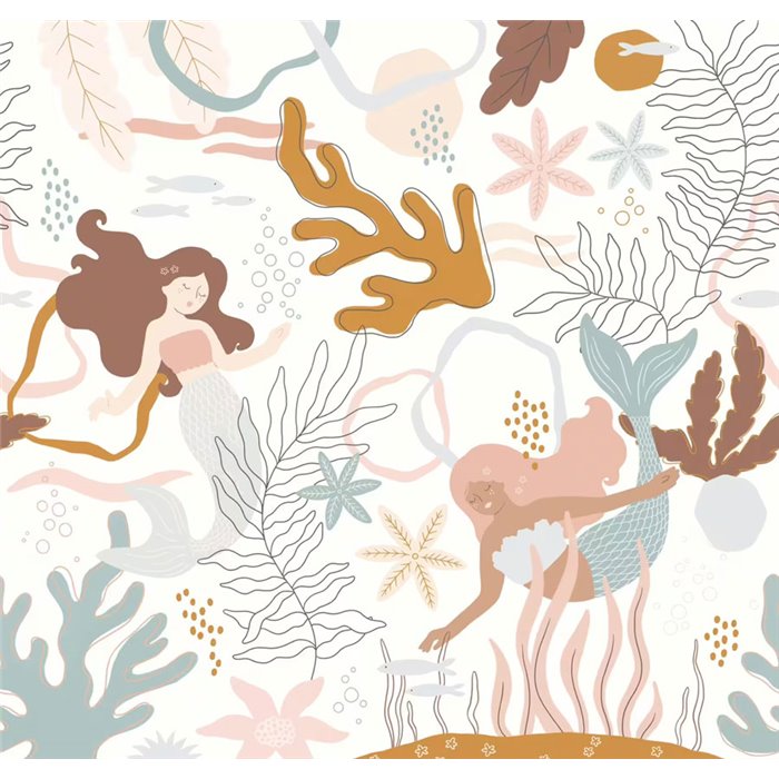 Wandbild Kinder Meerjungfrauen Unterwasserwelt - Roomblush RB010-RC