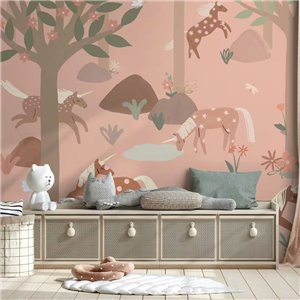 Papel pintado infantil arcoíris Beige suave - Cristiana Masi MiniMe 17127