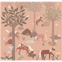 Wandbild Kinder Einhörner rosa Wald - Roomblush RB351