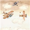 Wandbild Kinder Vintage Flugzeuge Himmel - Rasch Kids World 367973