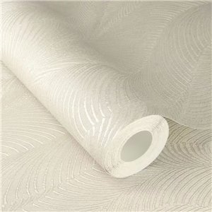 Papier peint floral grandes feuilles blanc bleu effet aquarelle - Rasch Incanto 659863 2