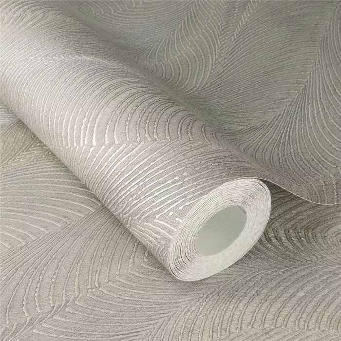 Papier peint motif de vagues moderne relief gris argent - Rasch Incanto 659634