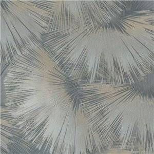 Papel pintado floral hojas grandes blanco azul efecto acuarela - Rasch Incanto 659863