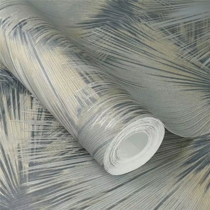 Papier peint feuilles de palmier vert grisâtre moderne - Rasch Incanto 659764