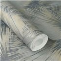 Modern greyish green palm leaves wallpaper - Rasch Incanto 659764