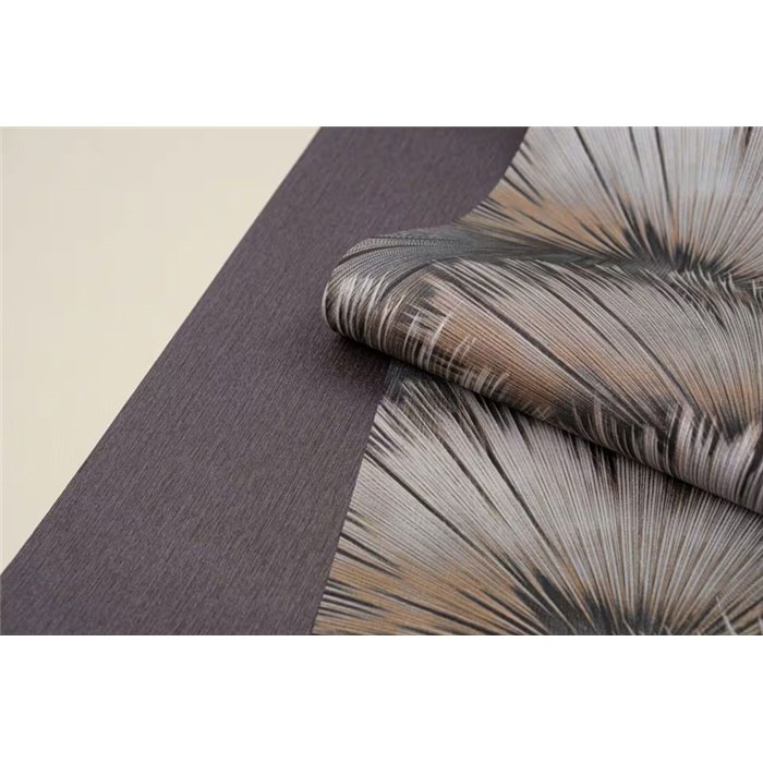 Papel pintado hojas de palmera moderno tonos oscuros - Rasch Incanto 659788