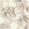 Papier peint grandes feuilles romantique beige effet aquarelle - Rasch Incanto 659856