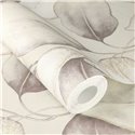 Papel pintado hojas grandes romántico beige efecto acuarela - Rasch Incanto 659856