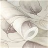 Papier peint grandes feuilles romantique beige effet aquarelle - Rasch Incanto 659856