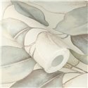 Papel pintado floral hojas grandes blanco azul efecto acuarela - Rasch Incanto 659863