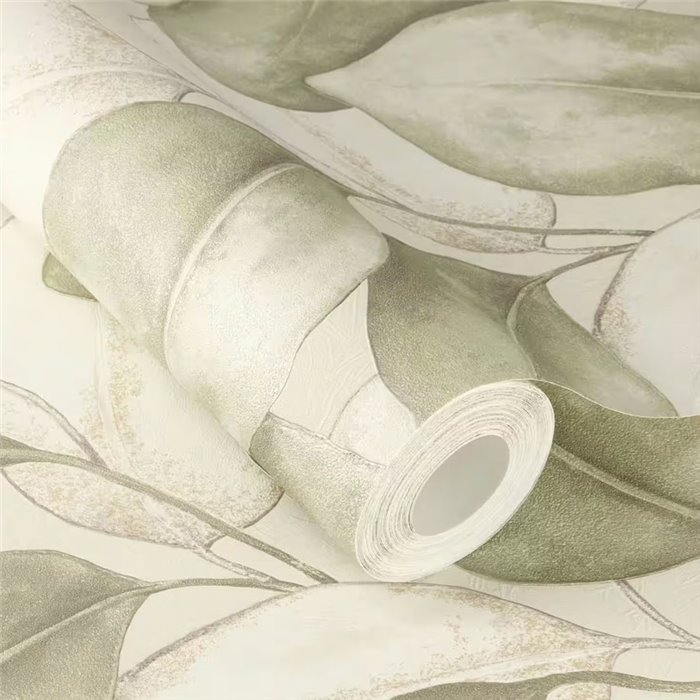 Botanical green leaves watercolor wallpaper - Rasch Incanto 659870
