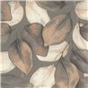 Large grey leaves watercolor wallpaper - Rasch Incanto 659887