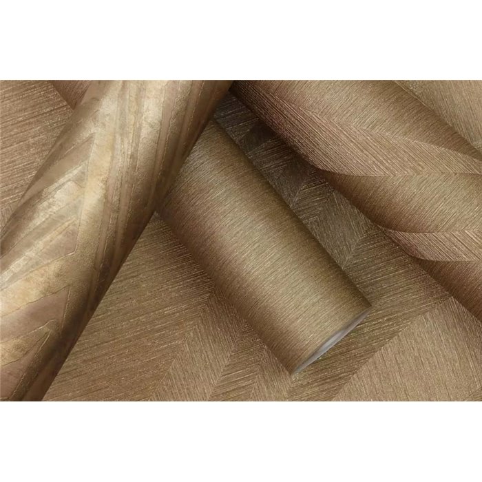 Papel pintado liso metalizado dorado - Rasch Incanto 608618