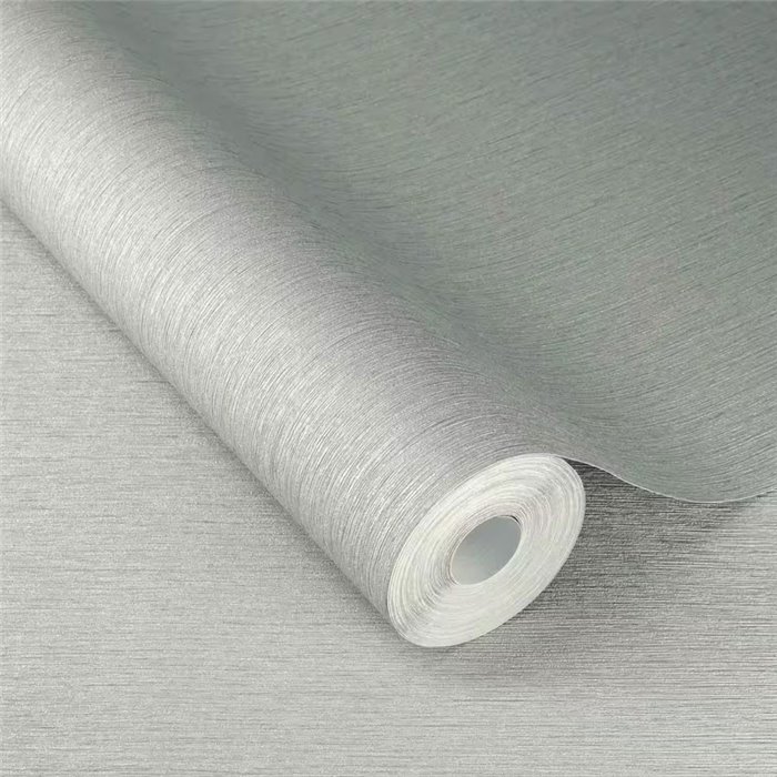 Glatt metallisierte silberne Tapete - Rasch Incanto 608670