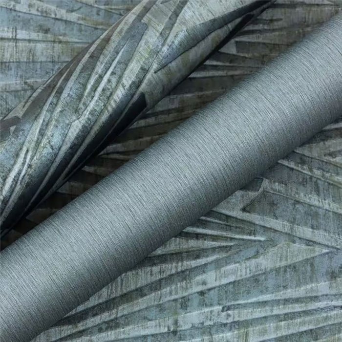 Metallic turquoise blue smooth wallpaper - Rasch Incanto 608687