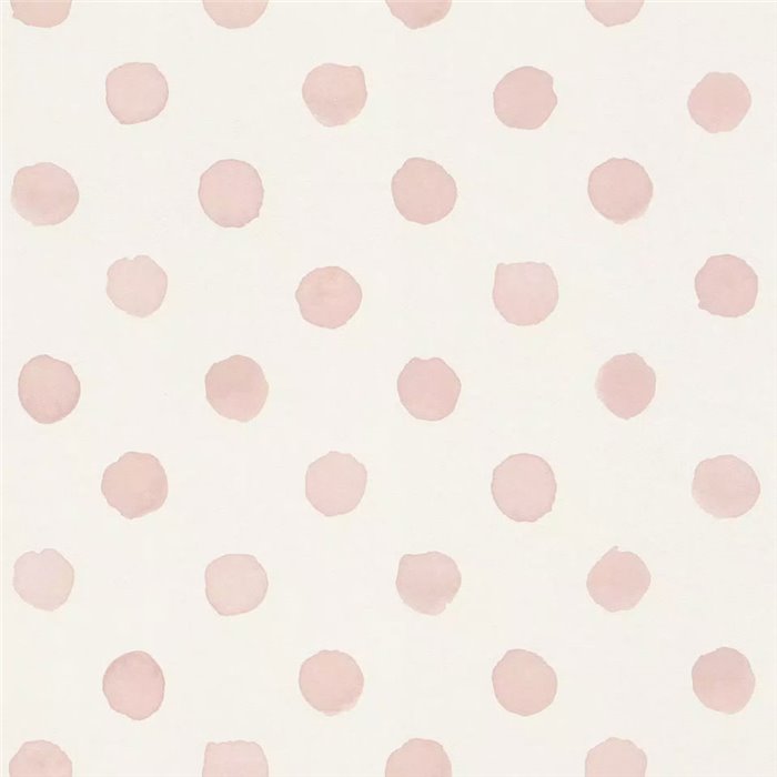 Papier peint enfant pois roses effet aquarelle - Rasch Kids World 252019
