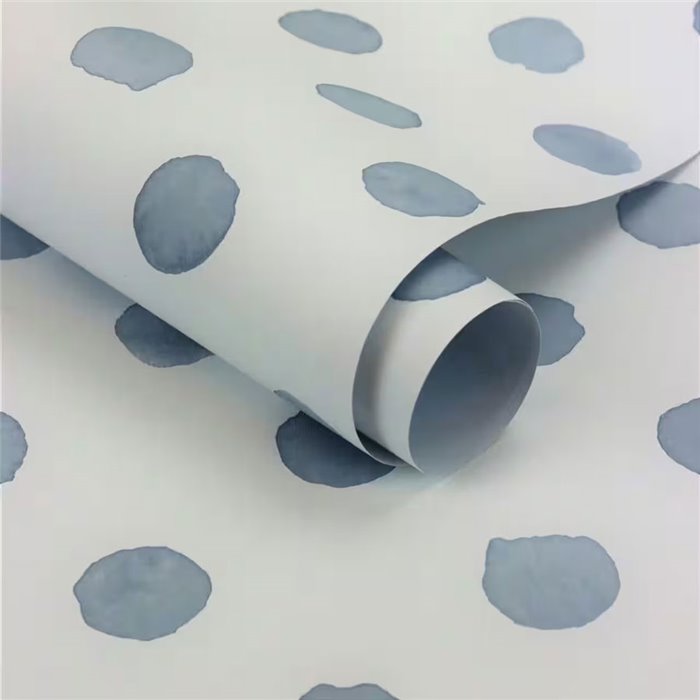 Papel pintado lunares azules infantil efecto acuarela - Rasch Kids World 252033