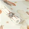 Papel pintado infantil aviones nubes arcoíris - Rasch Kids World 301557