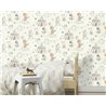 Watercolor effect white circus kids wallpaper - Rasch Kids World 301922