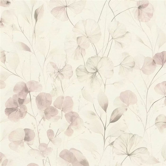 Pink watercolor flowers wallpaper - Rasch Farm Living 709056
